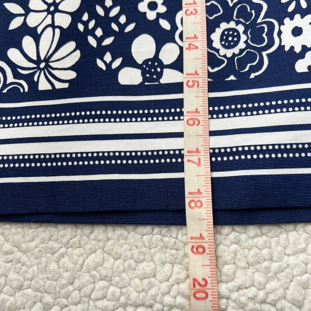 Talbots Blue White Floral Cotton Blend A-line Skirt 2 - Picture 7 of 7